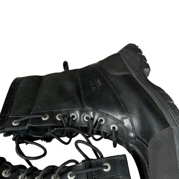 Ugg Boots Butte 5521 Waterproof Shearling Lined Black Leather Mens US 10 Vibram - Picture 9 of 14